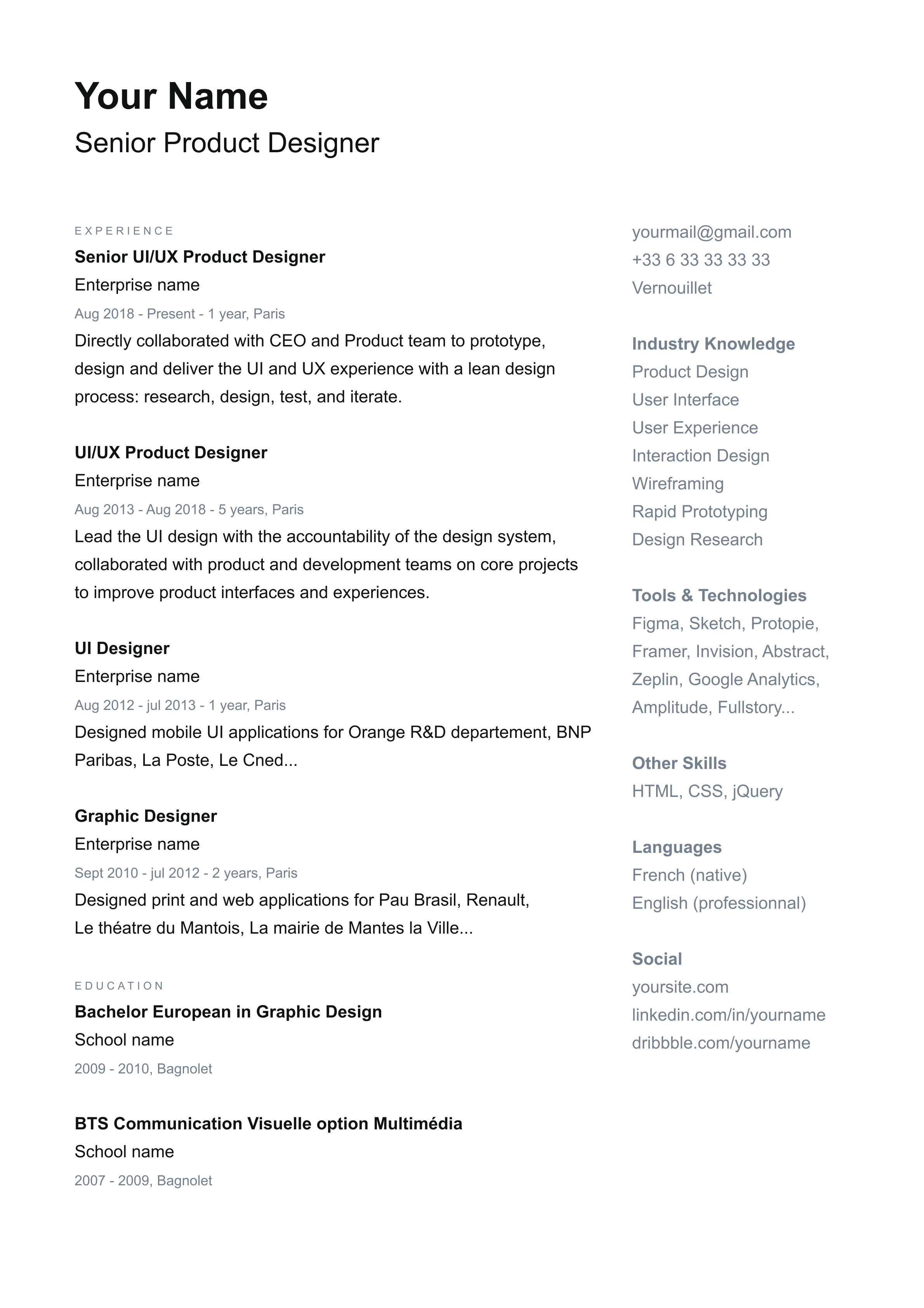 Onyx template preview